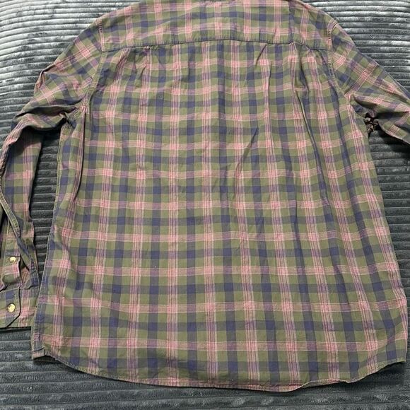 Alesbury Samson Long Sleeve Twill Workshirt Plaid Green Regular Fit Shirt Men’s - Picture 8 of 8